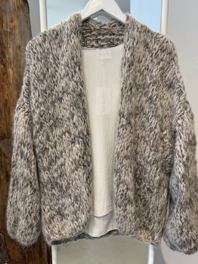 Beige/ Brown/copper lurex cardigan