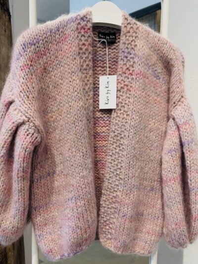 Pink mix  big sleeved knit