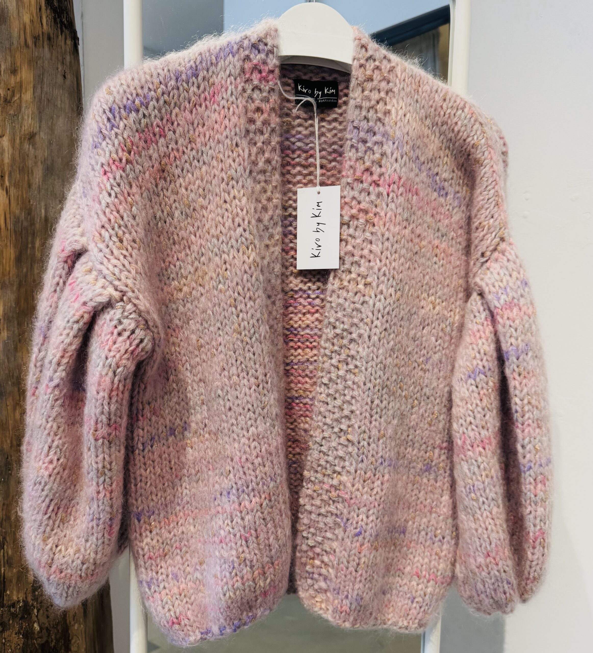 Pink mix big sleeved knit